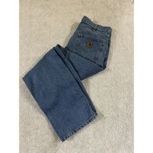 Carhartt B480 DPS Traditional Fit Medium Wash Denim Work Blue Jeans 32x32